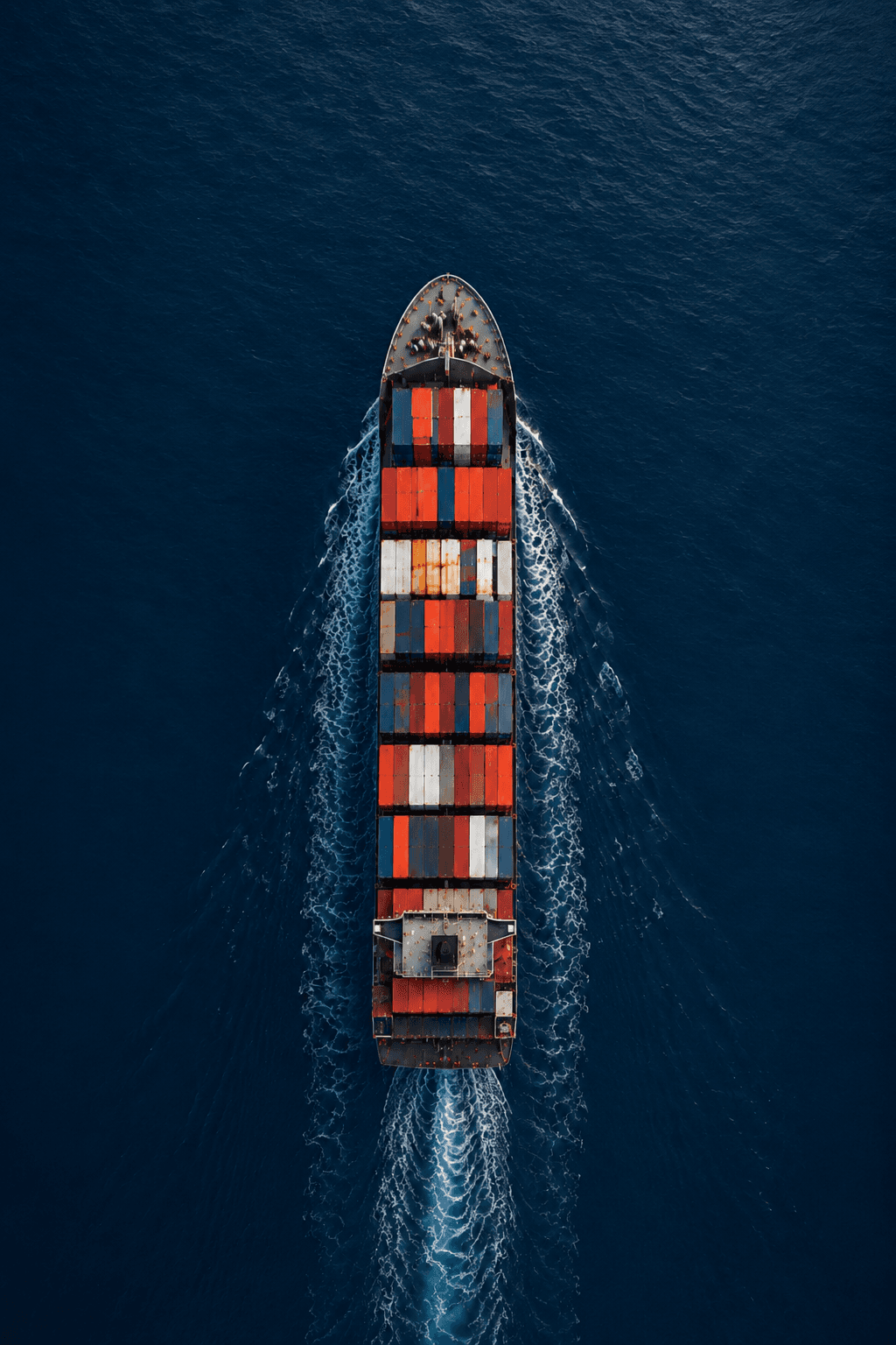 Overhead view of a logistics operation